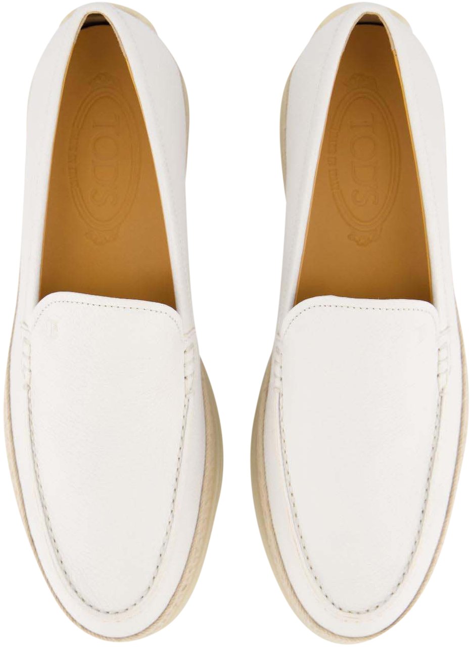 Tod's Dames Gomma Rafia Mocassin Wit Wit