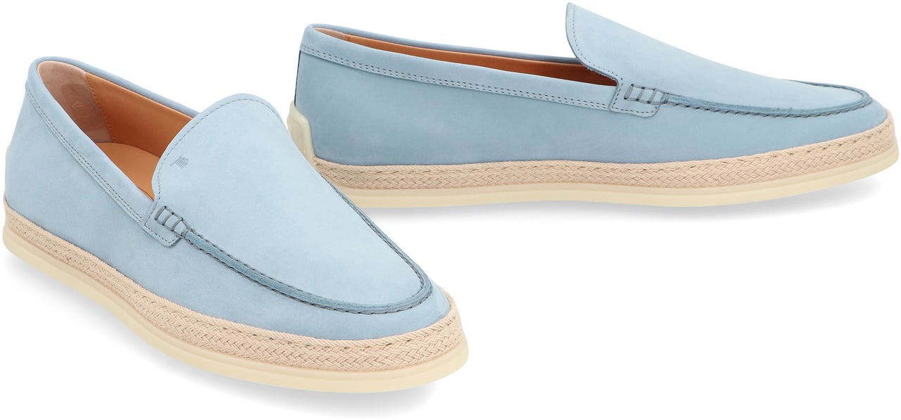 Tod's Leather slipper loafers Blauw