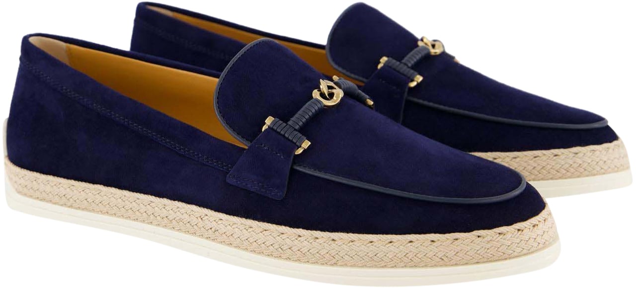 Tod's Dames Gomma Rafia Mocassin Blauw Blauw