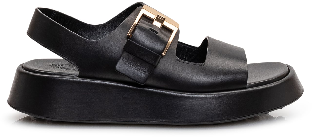 Tod's Sandalo Gomma Fibbia Zwart