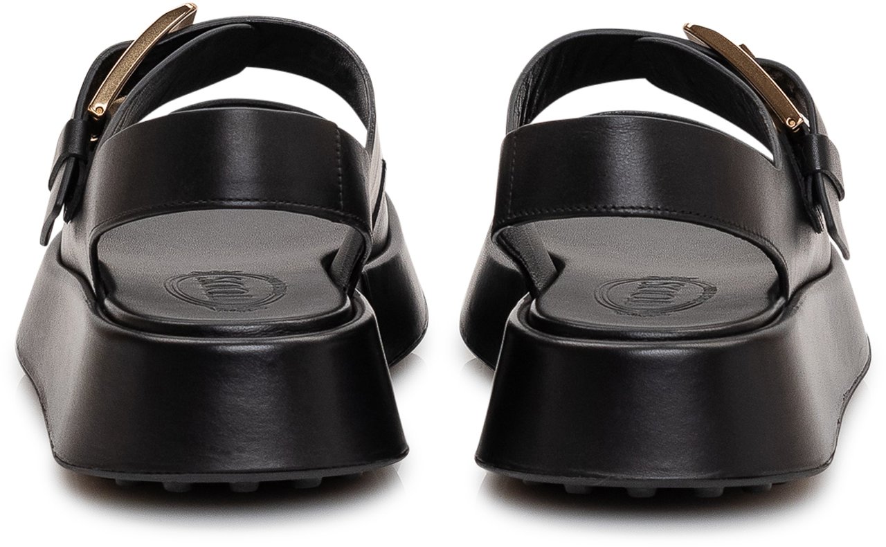Tod's Sandalo Gomma Fibbia Zwart