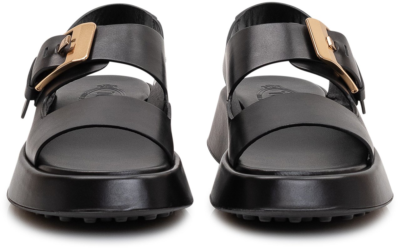 Tod's Sandalo Gomma Fibbia Zwart