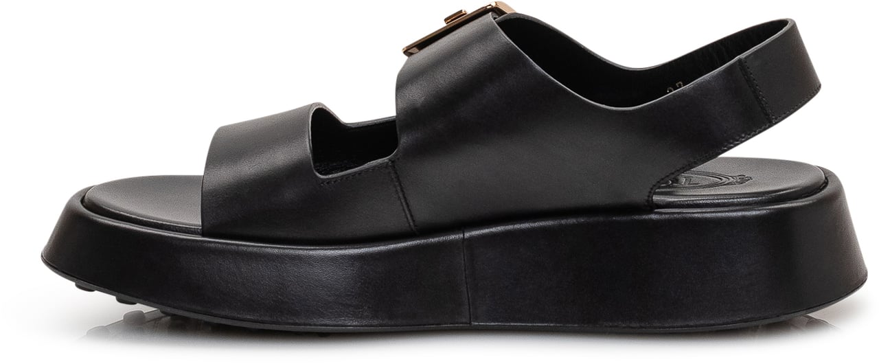 Tod's Sandalo Gomma Fibbia Zwart
