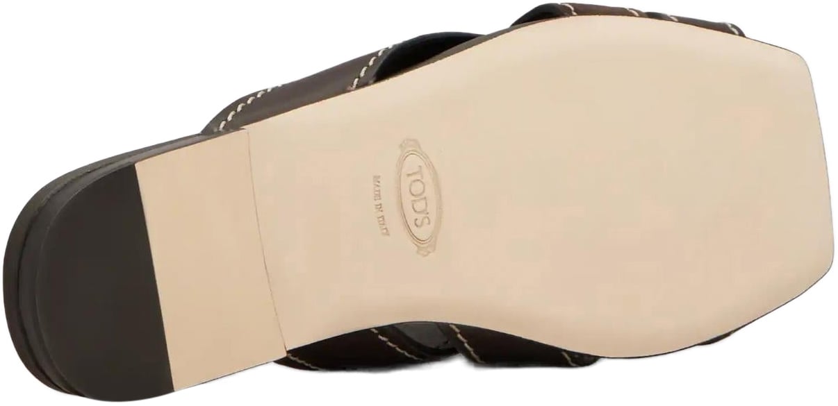 Tod's Dames Sand.Cuoio Flat 99L Fasce Incr Bruin