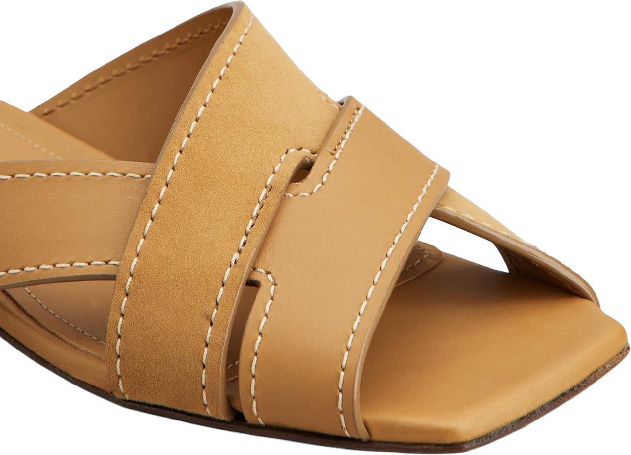 Tod's Tods Dames Sand.Cuoio Flat 99L Fasce Incr slippers Bruin