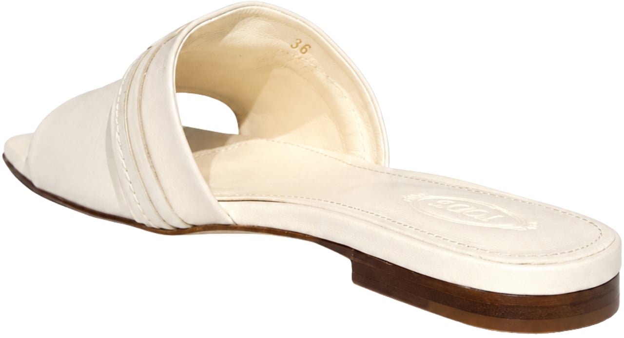 Tod's Flat Shoes Bianco Wit