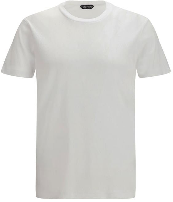 Tom Ford White Cotton T-Shirt Wit