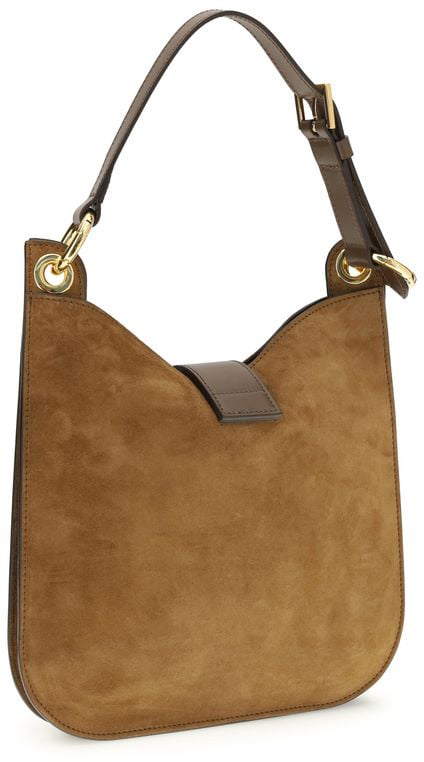 Tom Ford Tom Ford Brown Calf Leather Bos Taurus Shoulder Bag Wit