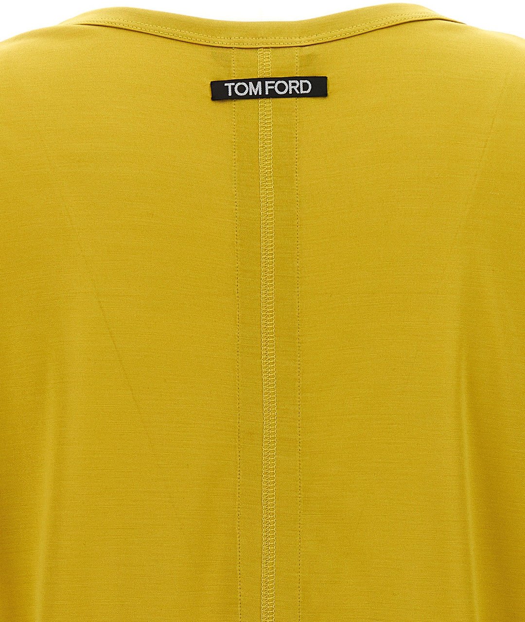 Tom Ford Bicolor Silk T-Shirt Geel