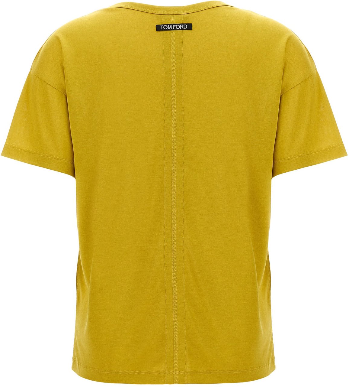 Tom Ford Bicolor Silk T-Shirt Geel