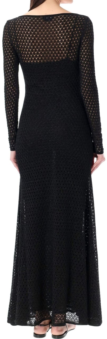 Tom Ford Lurex Crochet Maxi Dress Zwart