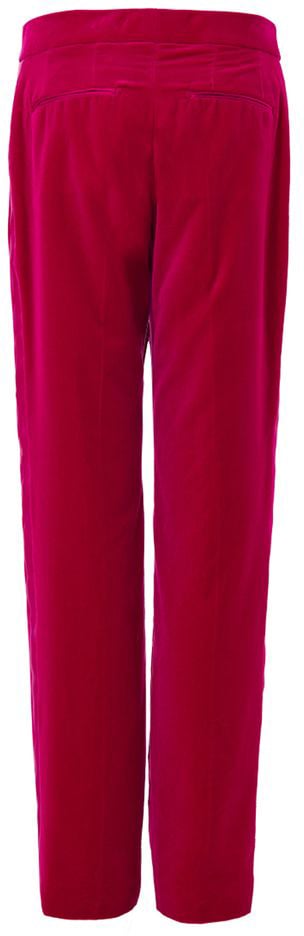 Tom Ford Fuchsia Chenille Tuxedo Pants with Satin Band Divers