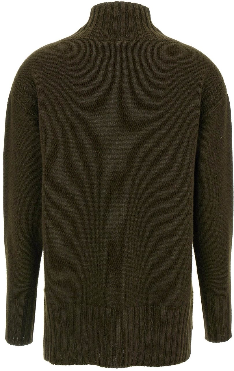 Tom Ford Bicolor Cashmere Cardigan Groen