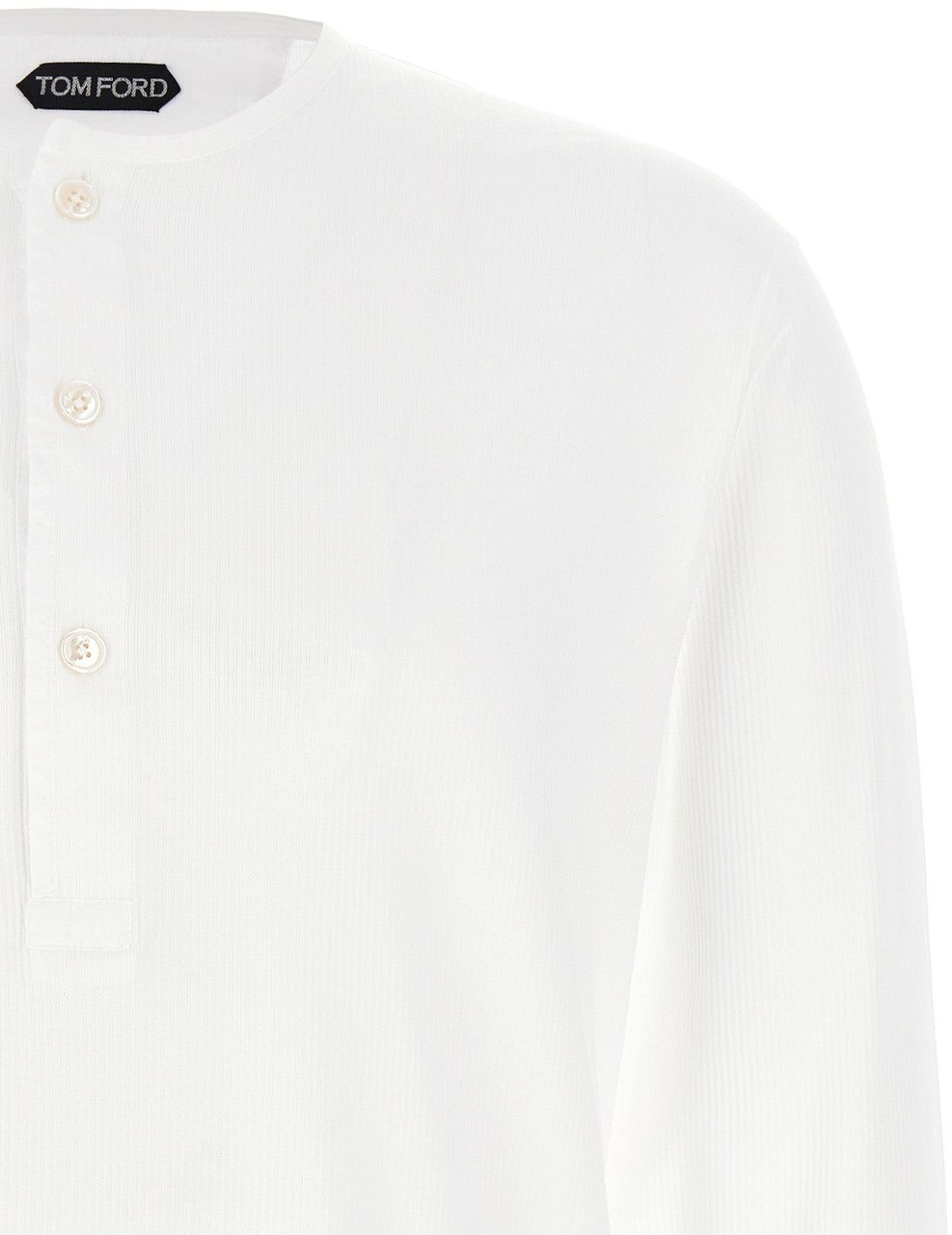 Tom Ford White Cotton T-Shirt Wit