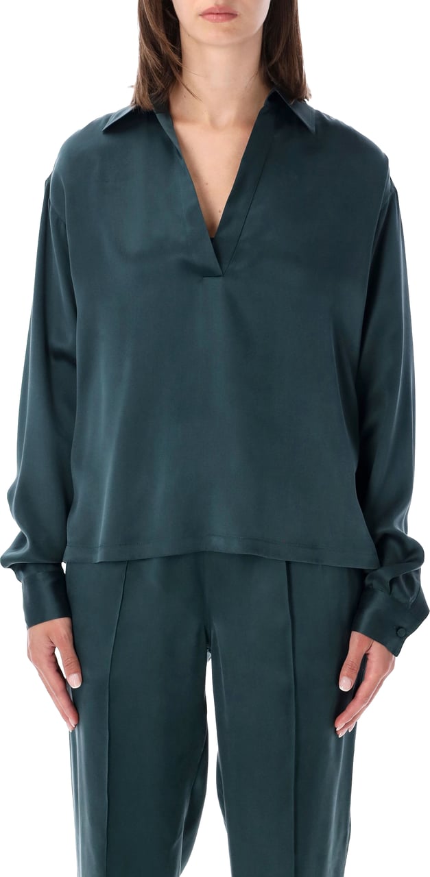 Tom Ford Pijama Shirt Teal Green Groen