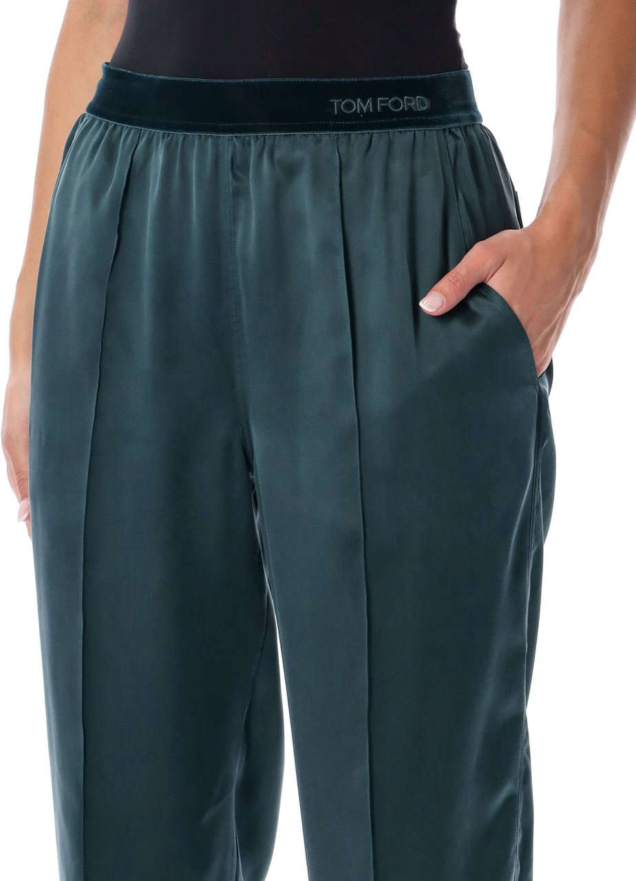 Tom Ford Pijama Pant Teal Green Groen
