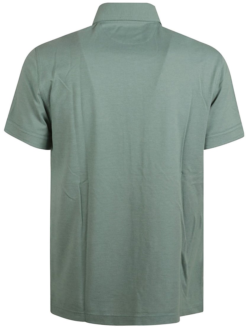 Tom Ford Short-Sleeved Polo With Classic Collar Groen