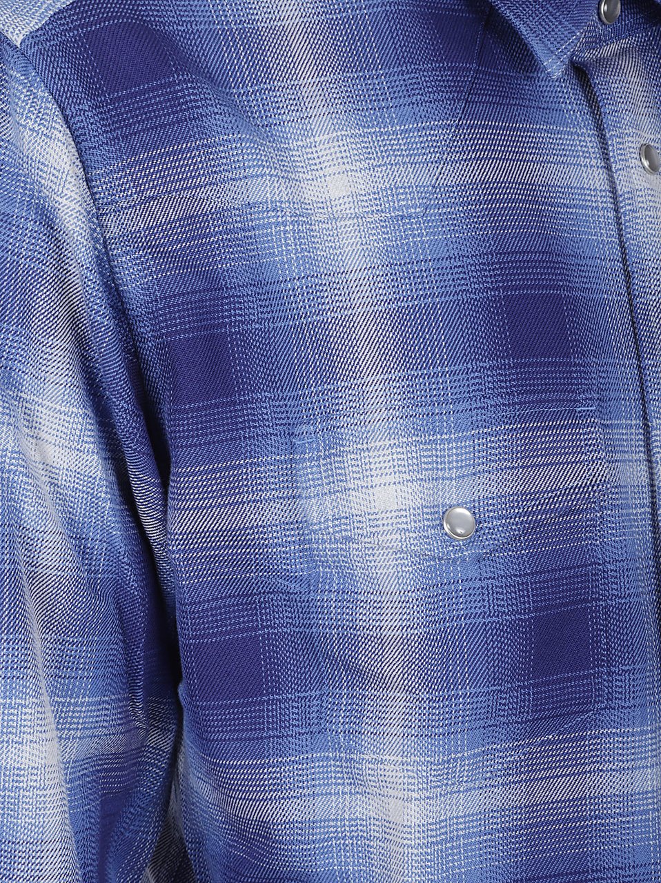 Tom Ford Gradient Checkered Casual Shirt Blauw