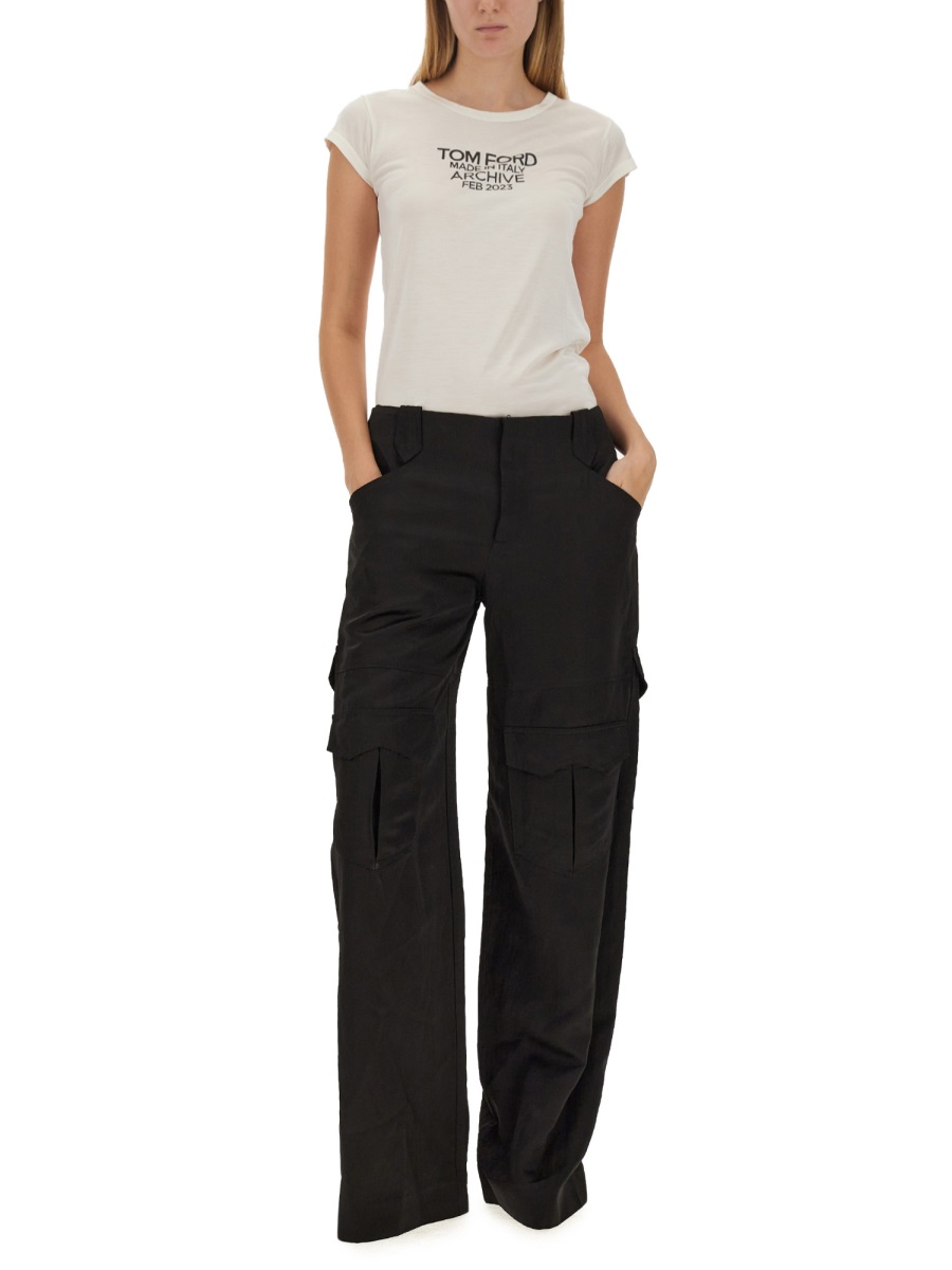 Tom Ford T-SHIRT WITH LOGO Wit