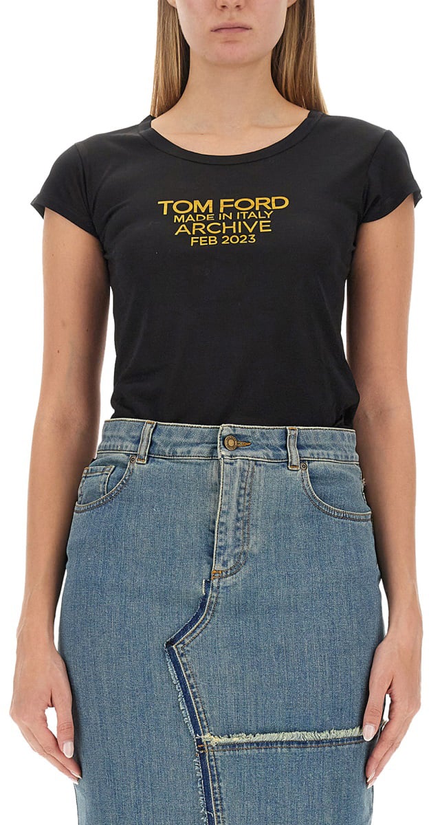 Tom Ford T-SHIRT WITH LOGO Zwart