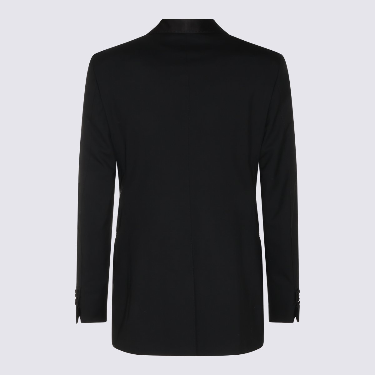 Tom Ford Tailored Black Tuxedo Jacket with Satin Peak Lapels Zwart