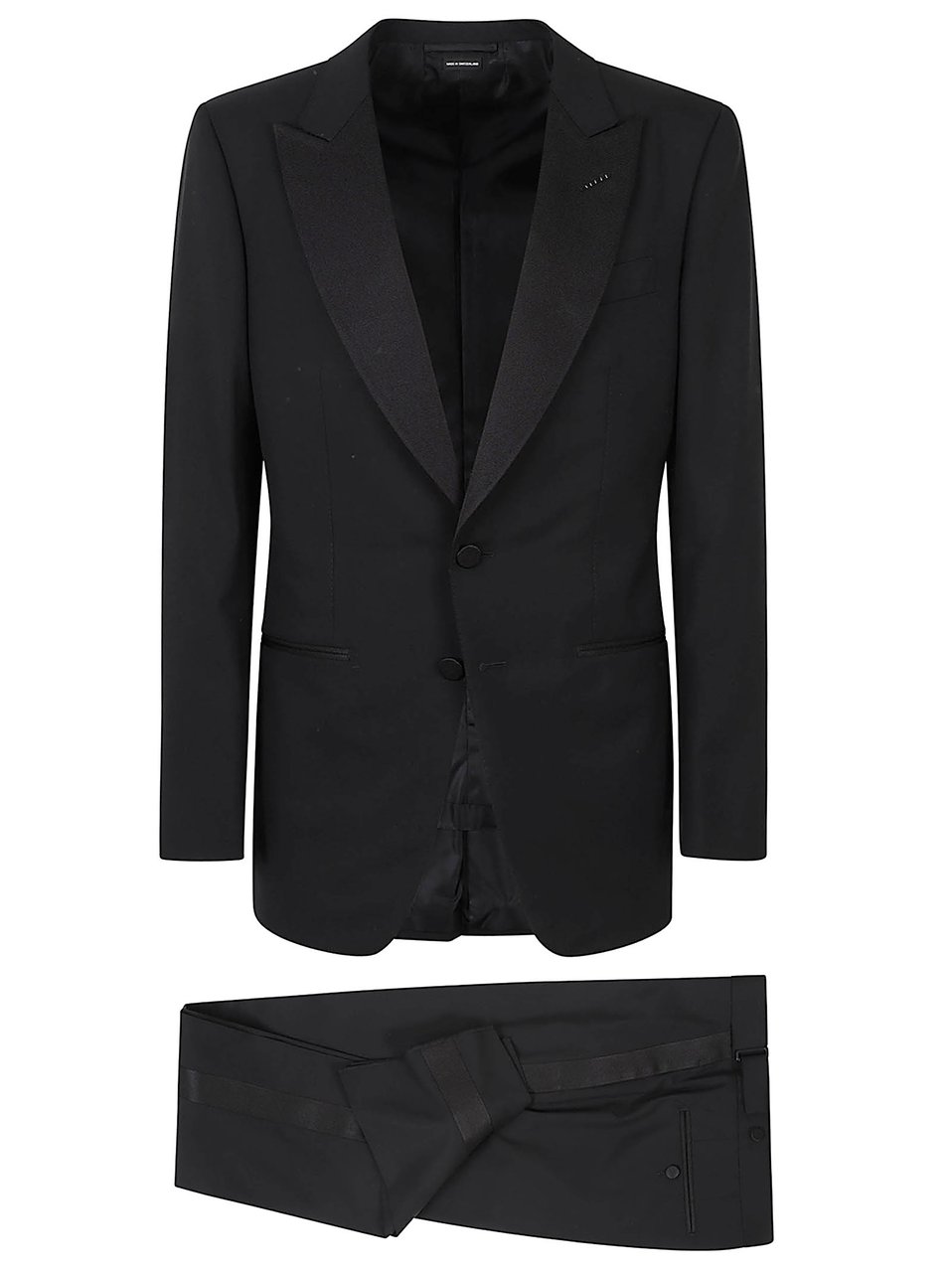 Tom Ford Black Wool Super 120s Tailored Suit Zwart