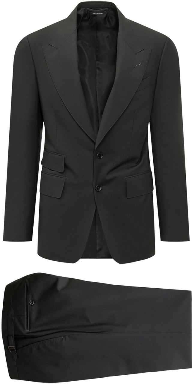 Tom Ford Tom Ford Navy blue wool suit Blauw
