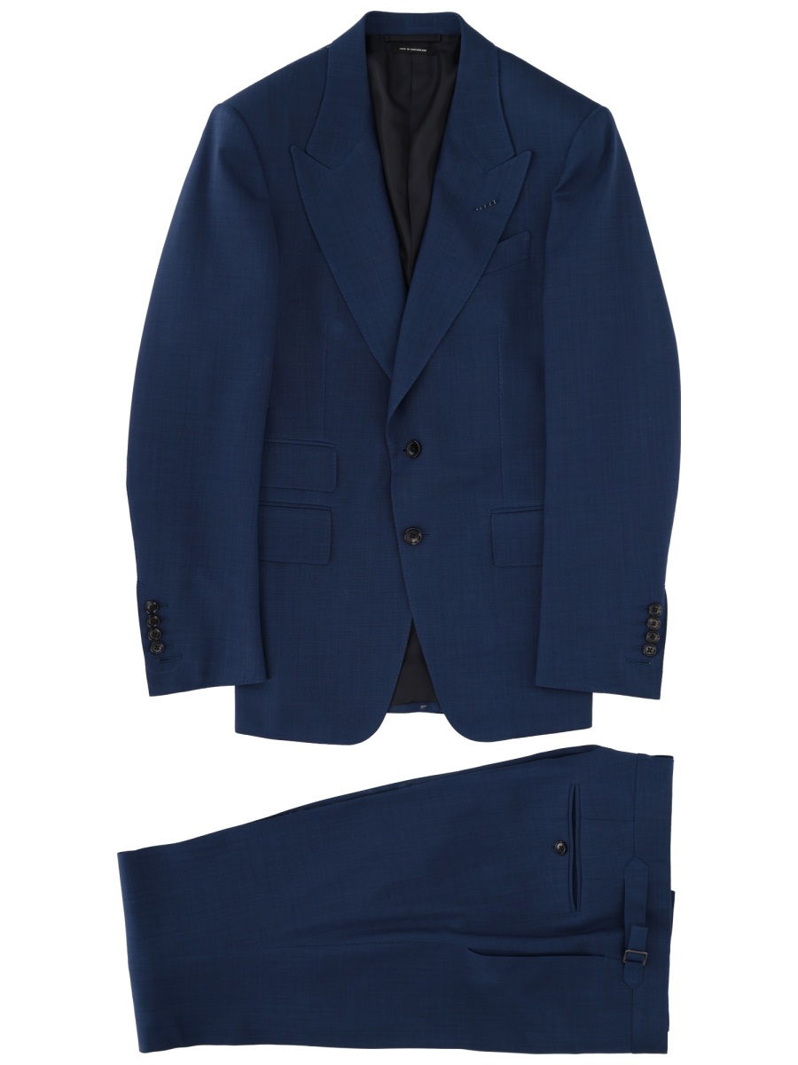 Tom Ford Deep Blue Tailored Straight Cut Suit Zwart