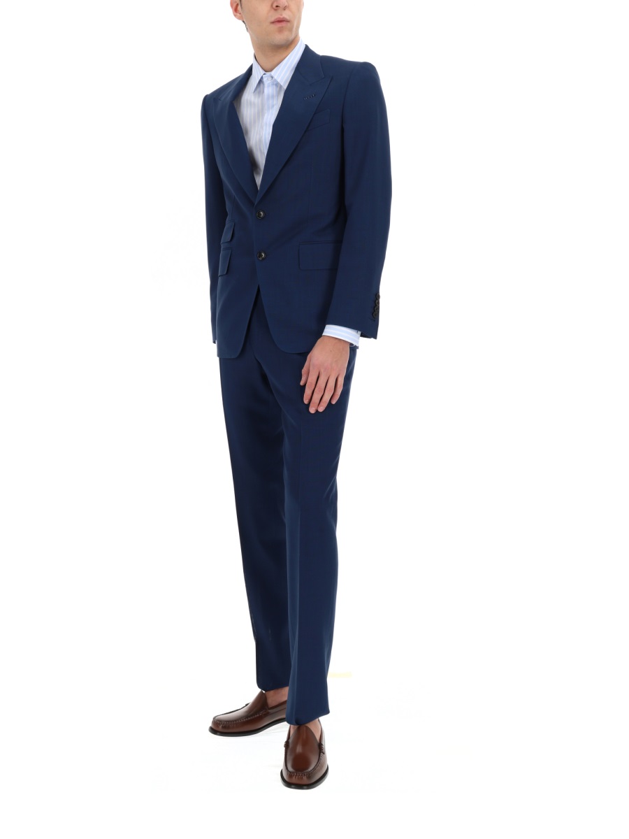 Tom Ford Deep Blue Tailored Straight Cut Suit Zwart