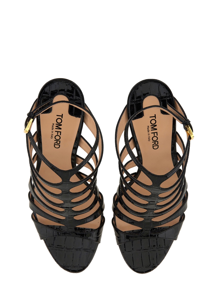Tom Ford LEATHER SANDAL Zwart