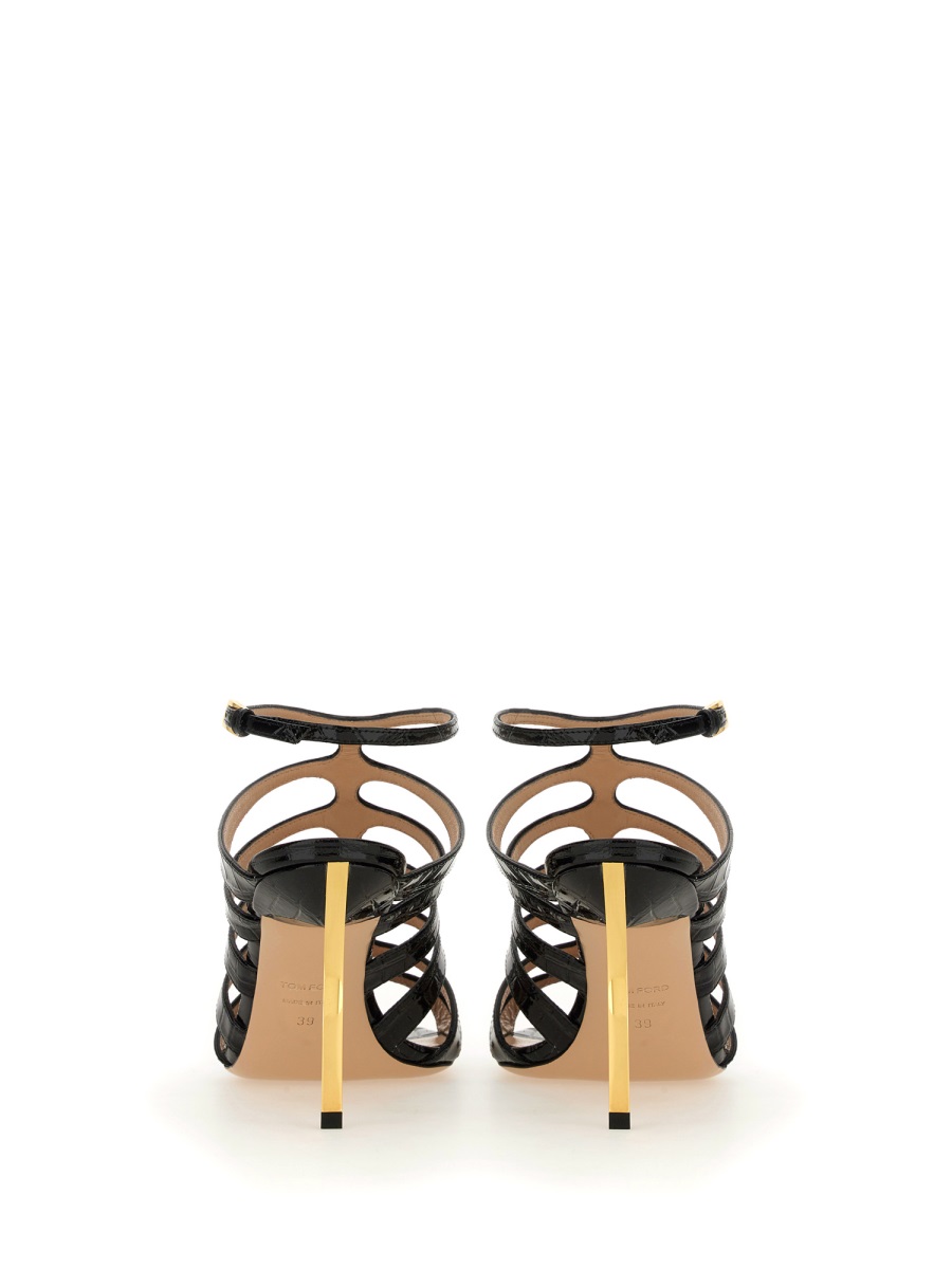 Tom Ford LEATHER SANDAL Zwart