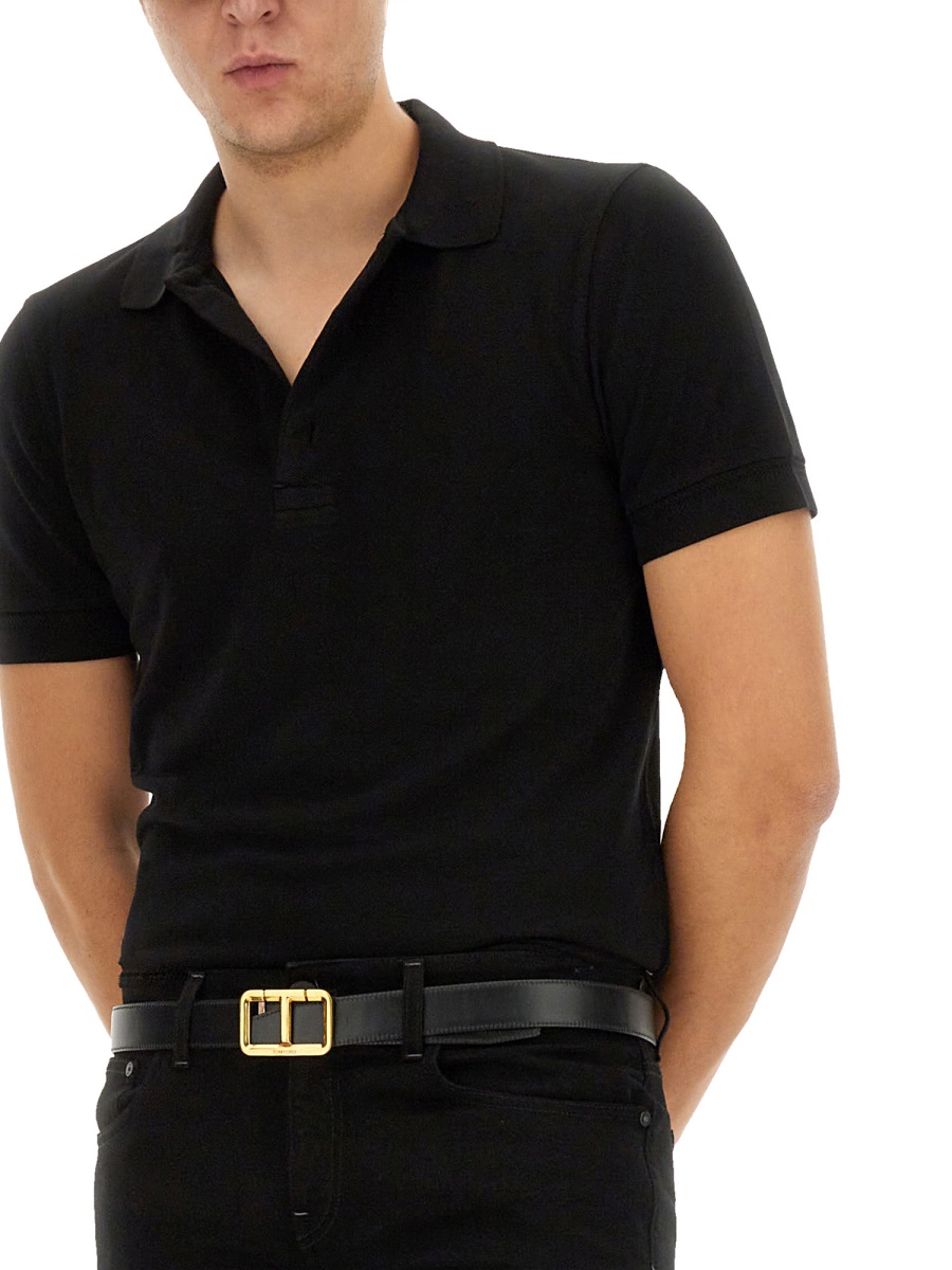 Tom Ford PIQUET POLO Zwart