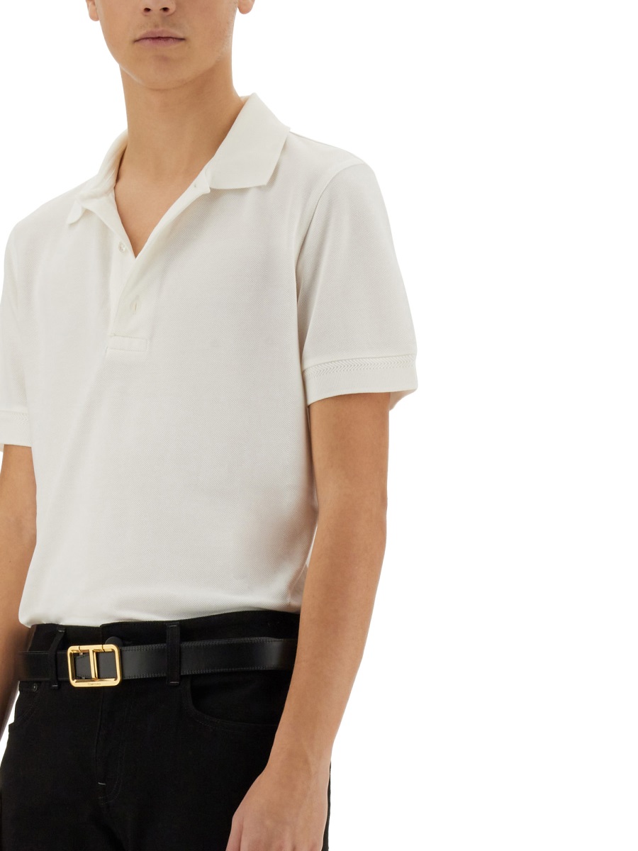 Tom Ford PIQUET POLO Wit
