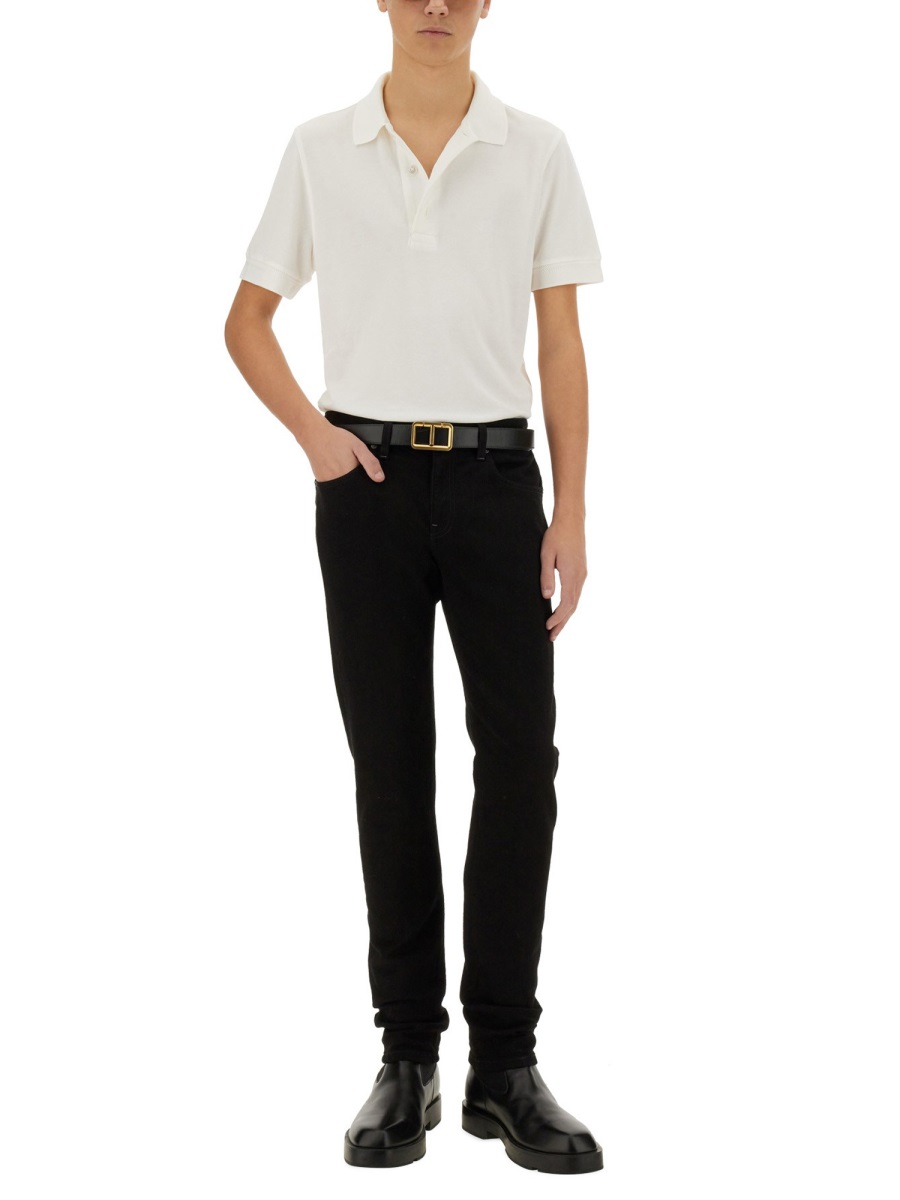 Tom Ford PIQUET POLO Wit