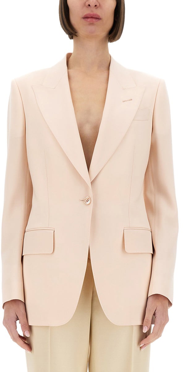 Tom Ford SINGLE BREASTED WOOL JACKET Roze