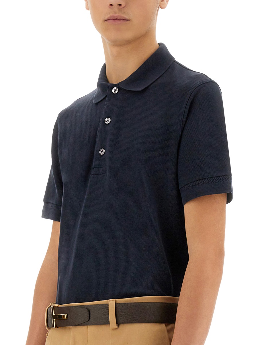 Tom Ford PIQUET POLO Blauw