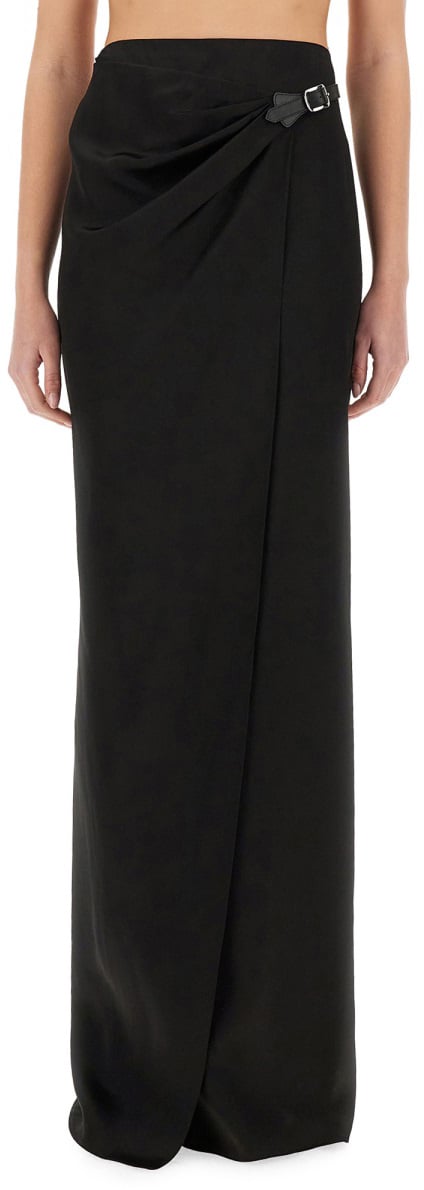 Tom Ford MAXI "WRAP" SKIRT WITH BELT Zwart