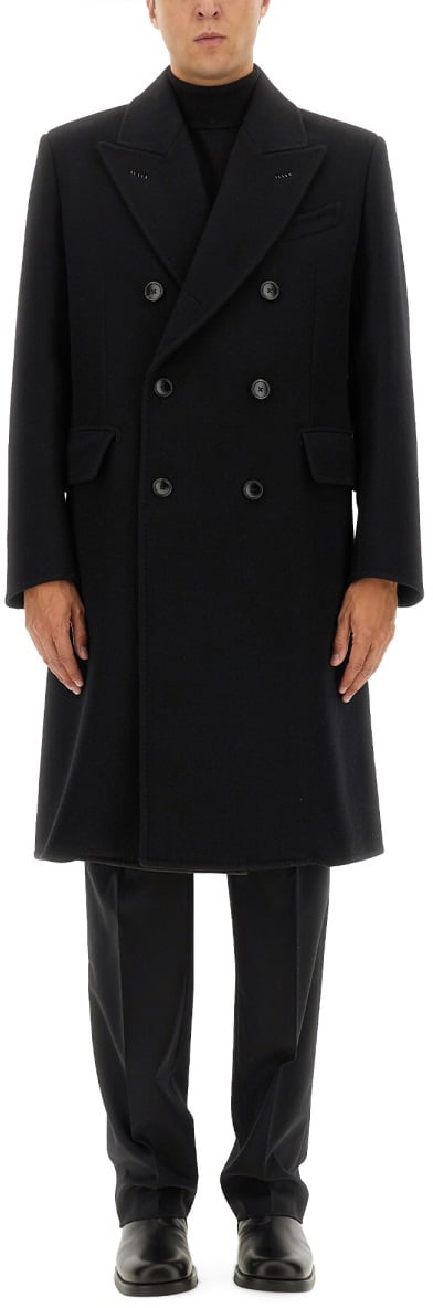 Tom Ford DOUBLE-BREASTED COAT Zwart