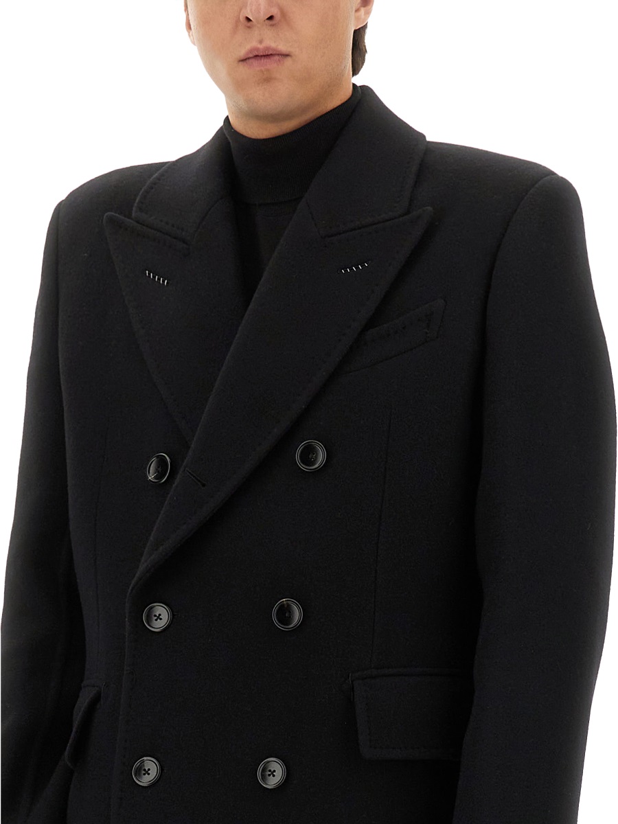 Tom Ford DOUBLE-BREASTED COAT Zwart