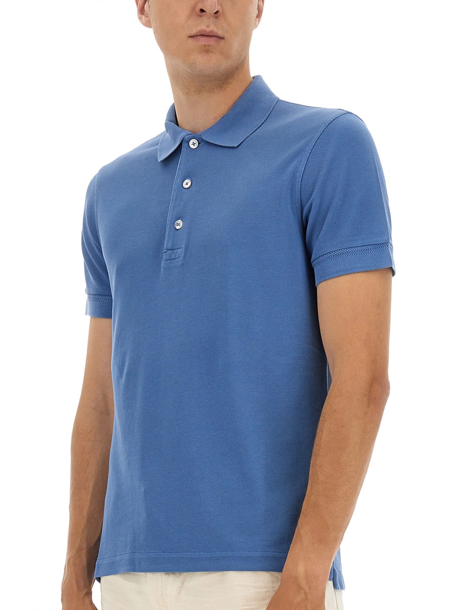 Tom Ford PIQUE POLO. Blauw