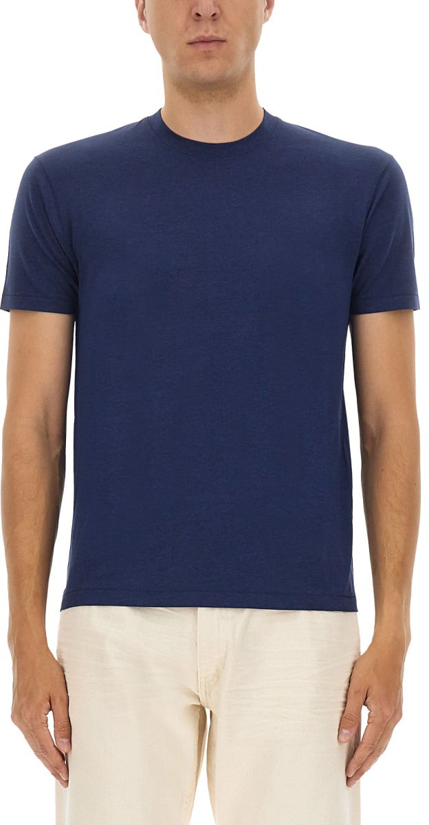 Tom Ford REGULAR FIT T-SHIRT Blauw