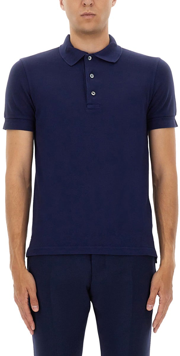 Tom Ford PIQUE POLO. Blauw