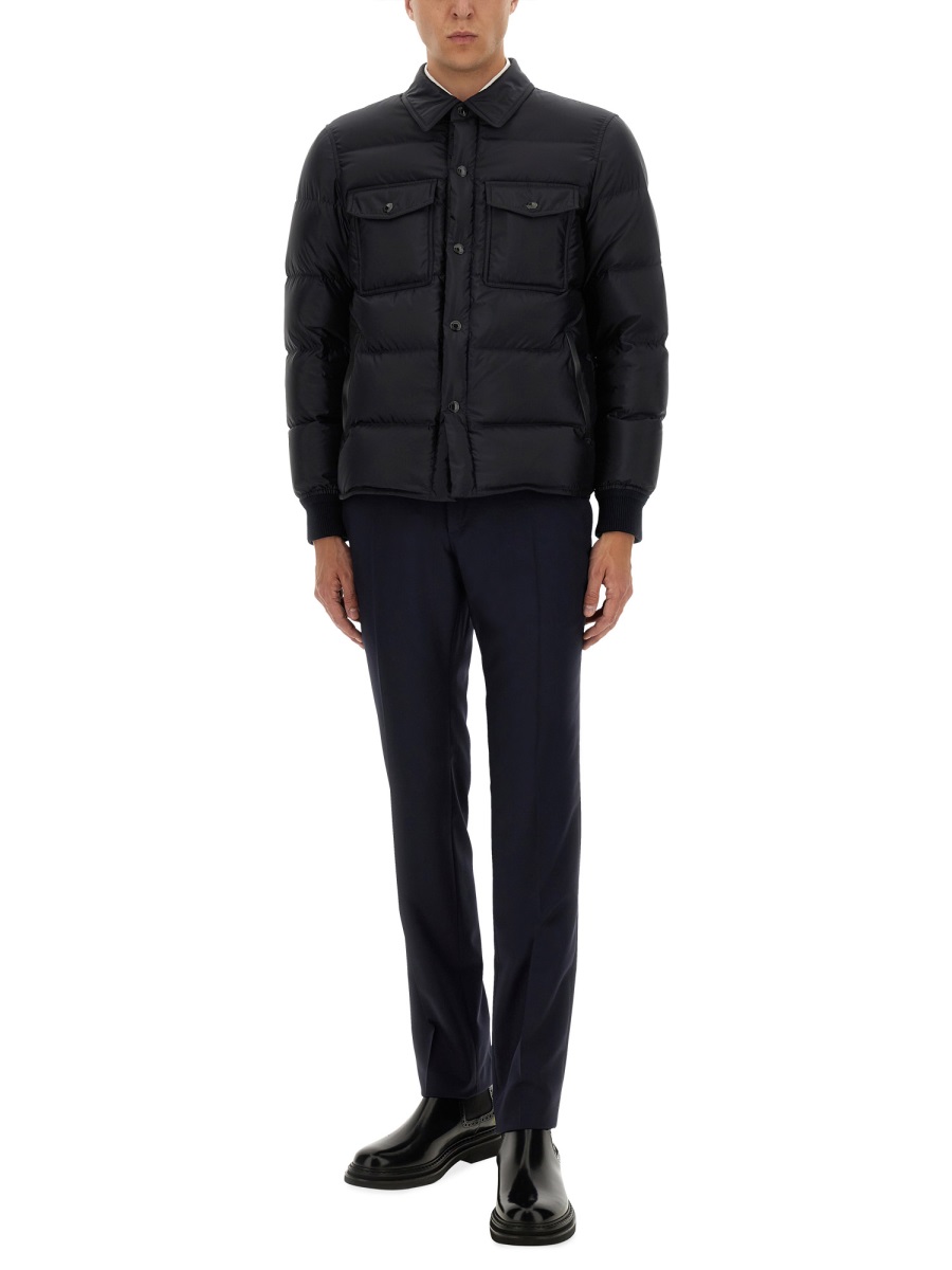 Tom Ford "TECHNO SATIN" PADDED JACKET Blauw