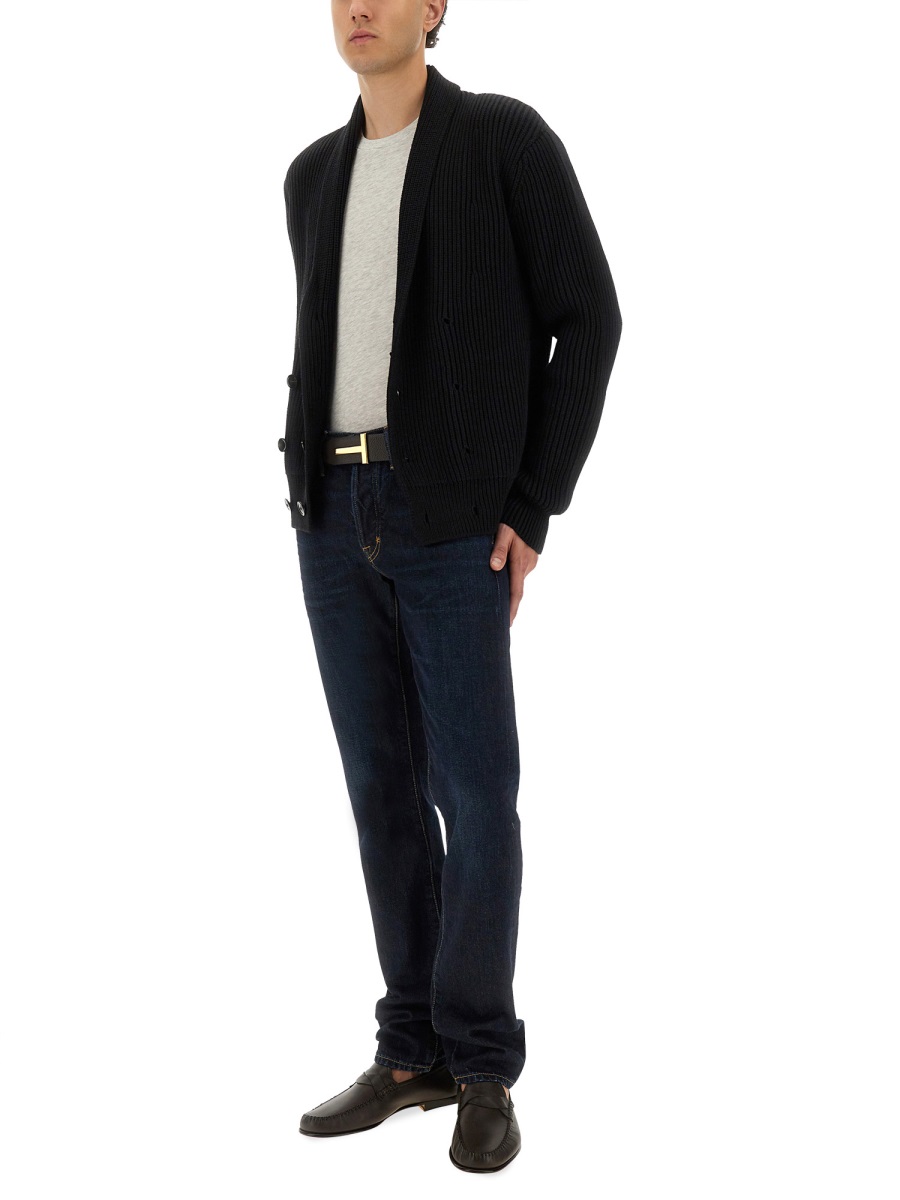 Tom Ford DOUBLE-BREASTED CARDIGAN Zwart