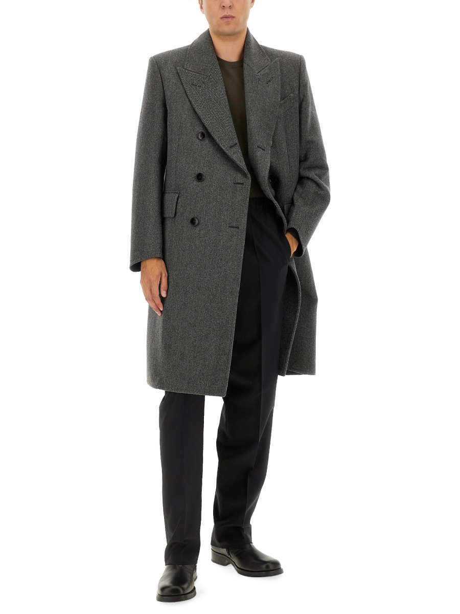 Tom Ford DOUBLE-BREASTED COAT Grijs
