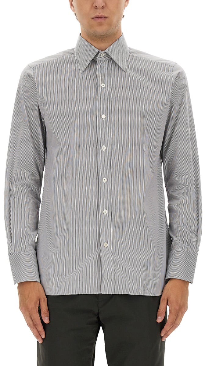 Tom Ford SLIM FIT SHIRT Grijs