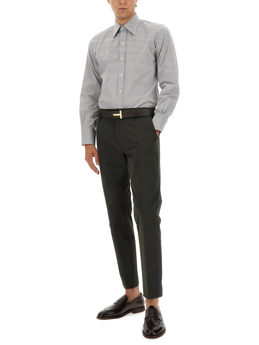 Tom Ford SLIM FIT SHIRT Grijs