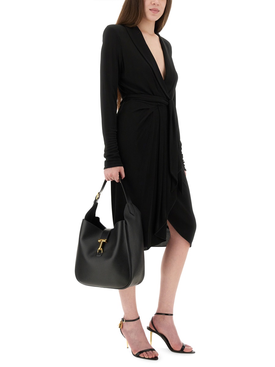 Tom Ford WRAP DRESS Zwart