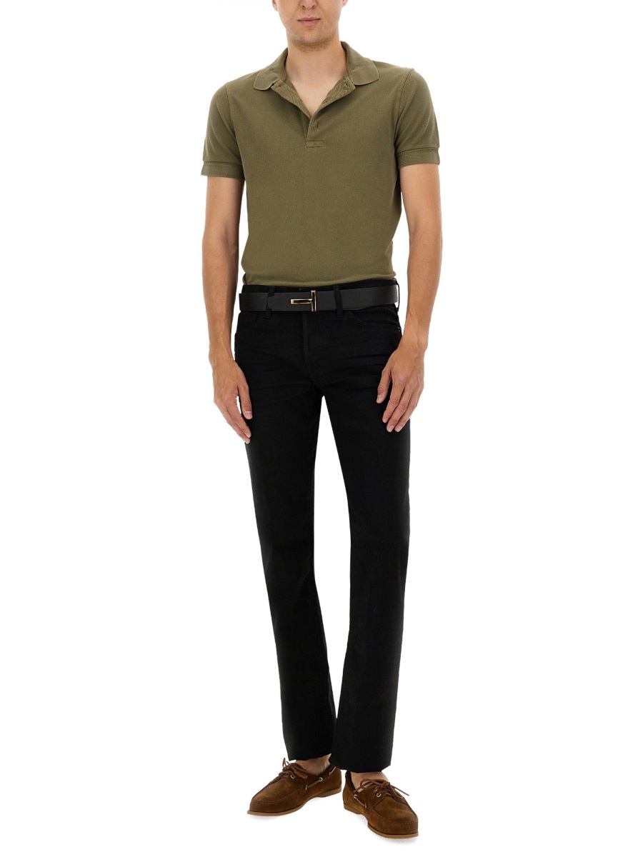Tom Ford PIQUE POLO. Groen