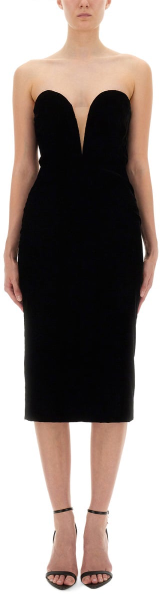 Tom Ford VELVET COCKTAIL DRESS Zwart